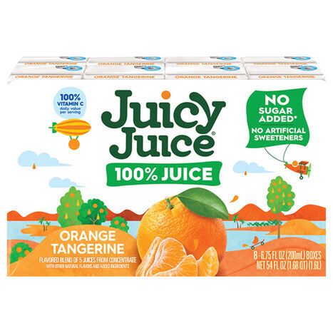 Juicy Juice Orange Tangerine Juice - 8 x 6.75 Fluid Ounces