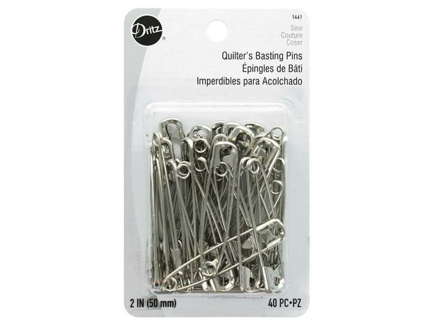 Dritz 2 Inches Quilter's Safety Nickel Pins - 40 Count