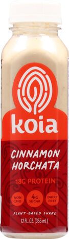 Koia Plant-Based Cinnamon Horchata Shake - 12 Fluid Ounces