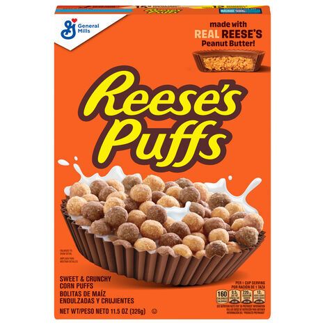 Reese's Puffs Sweet & Crunchy Peanut Butter Chocolate Corn Puffs - 11.5 Ounces