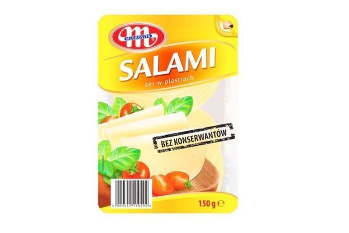Mlekovita Salami Sliced Cheese - 150 Grams