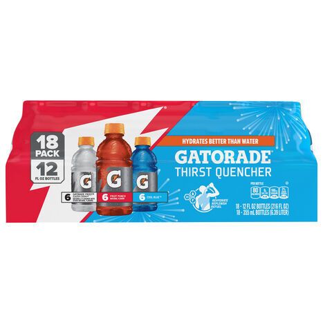 Gatorade Frost Glacier Cherry/Fruit Punch/Cool Blue Thirst Quencher - 18 x 12 Fluid Ounces