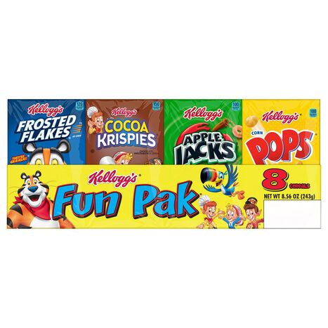 Kellogg's Assorted Cereals Fun Pak - 8 Boxes