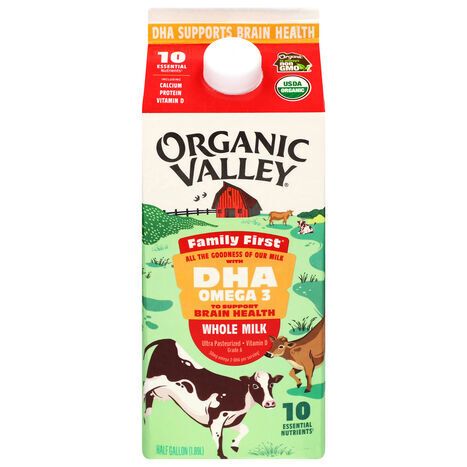 Organic Valley Whole Milk - 0.5 Gallons
