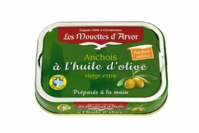 LES MOUETTES D'ARVOR ANCHOVIES IN EXTRA VIRGIN OLIVE OIL 100g
