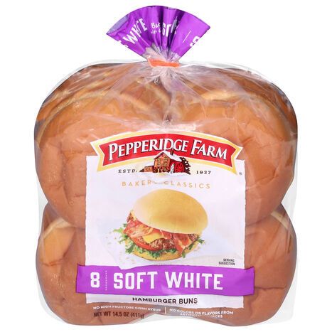 Pepperidge Farm Soft White Hamburger Buns - 8 Buns
