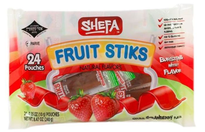 Shefa Strawberry Mini Fruit Sticks - 8.47 Ounces