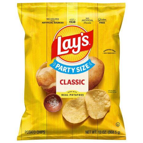 Lay's Classic Potato Chips Party Size - 13 Ounces