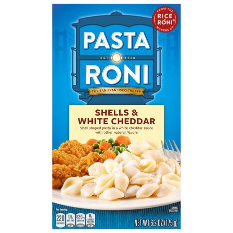 Pasta Roni Pasta, Shells & White Cheddar - 6.2 Ounces