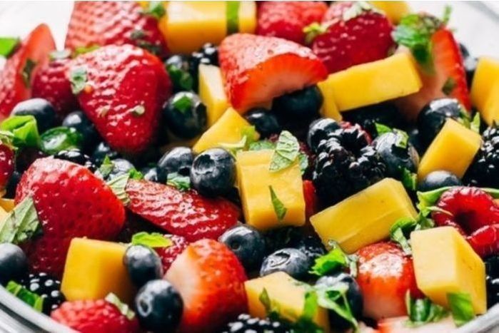 Pineapple Mango and Berries Salad