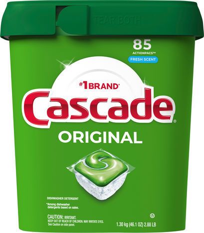 Cascade Dishwasher Detergent, Fresh Scent, ActionPacs - 85 Actionpacs
