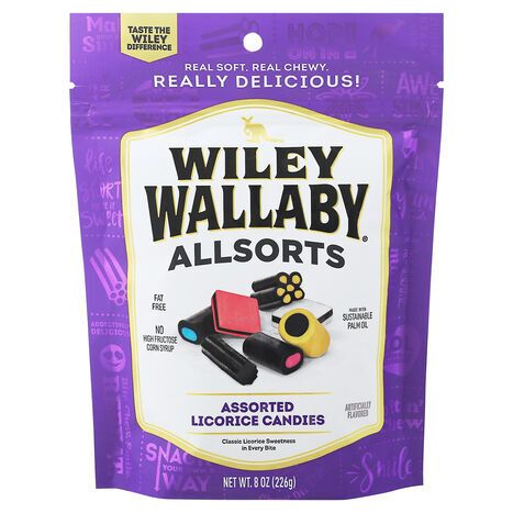 Wiley Wallaby Licorice Candies, Assorted, Allsorts - 8 Ounces