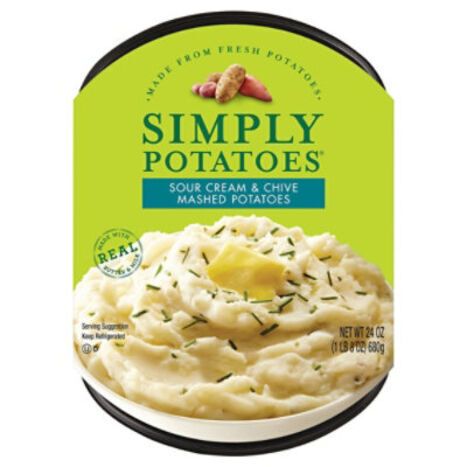 Simply Potatoes Mashed Potatoes, Sour Cream & Chive - 24 Ounces