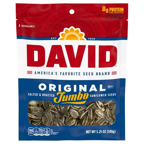David Salted & Roasted Original Jumbo Sunflower Seeds - 5.25 Ounces