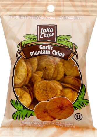 Inka Chips Plantain Chips, Garlic - 3.5 Ounces