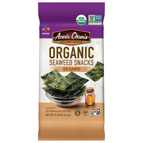 Annie Chun's Seaweed Snacks, Organic, Sesame - 0.16 Ounces