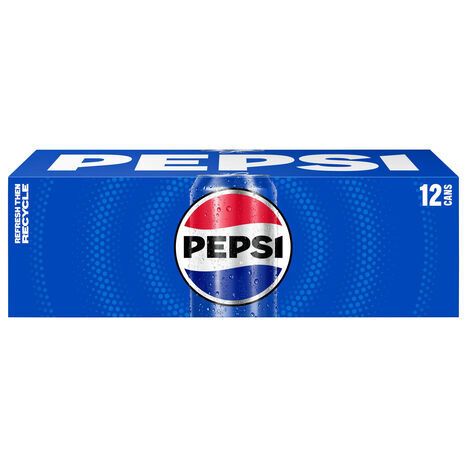 Pepsi Soda - 12 x 12 Fluid Ounces