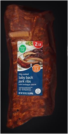 Food Club Baby Back Pork Ribs with Barbeque Sauce