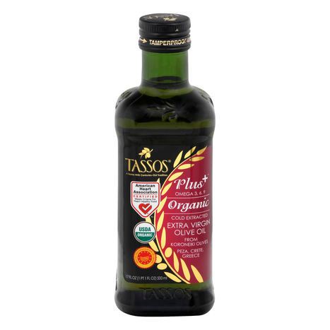 Tassos Olive Oli, Organic, Extra Virgin, Cold Extracted - 17 Fluid Ounces
