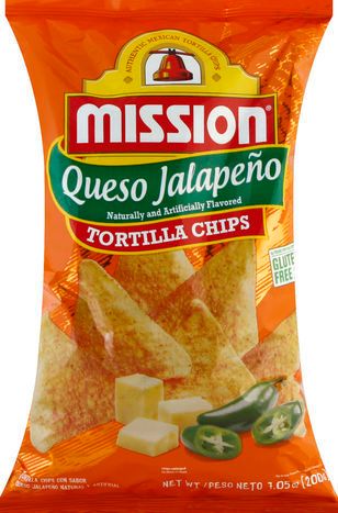 Mission Tortilla Chips, Queso Jalapeno - 7.05 Ounces