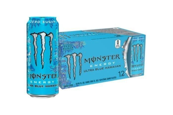 Monster Energy - Ultra Blue Hawaiian Zero Sugar Energy Drink (16oz) (Pack of 12)