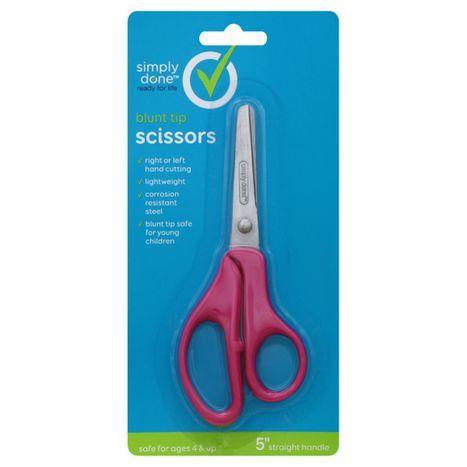 Simply Done Scissors, Blunt Tip, Straight Handle, 5 Inch - 1 Each