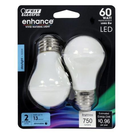 Feit Bulb Led A15 Day 8W 2Pk - 2 Pack