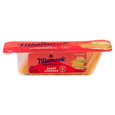 Tillamook Cheese, Sharp Cheddar, Cracker Cuts - 24 x 0.27 Ounce Slices