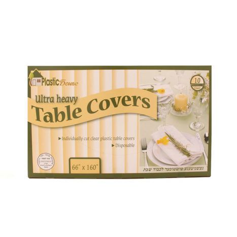 Blue Sky 60 x 160 Inches Clear Ultra Heavy Duty Tablecloths - 10 Count