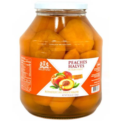 Belevini Half Peaches in Light Syrup - 1680 Grams
