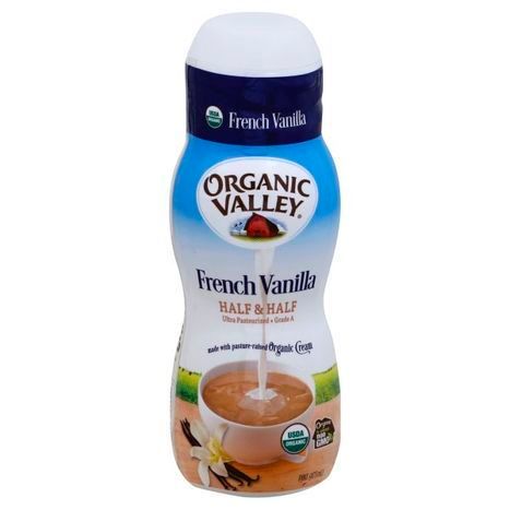 Organic Valley Half & Half, French Vanilla - 1 Pint