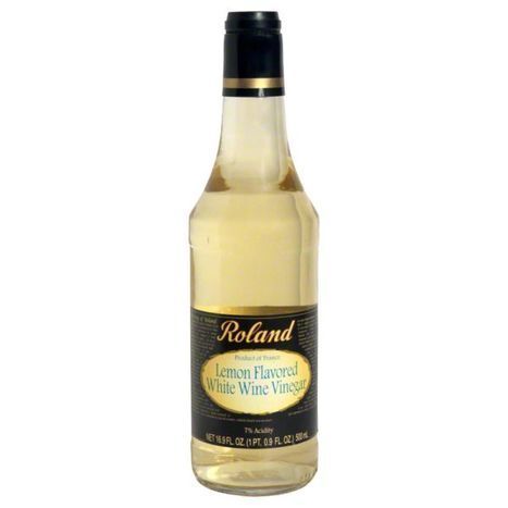 ROLAND White Wine Vinegar, Lemon Flavored - 16.9 Ounces