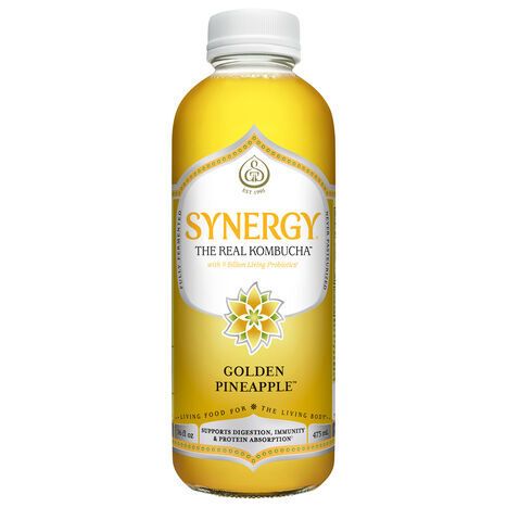 Synergy Golden Pineapple Kombucha - 16 Fluid Ounces