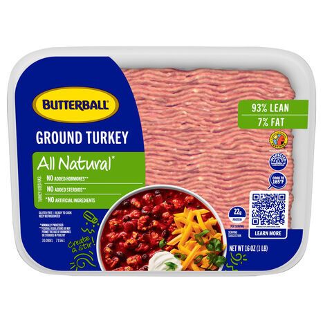 Butterball 93%/7% Ground Turkey - 16 Ounces
