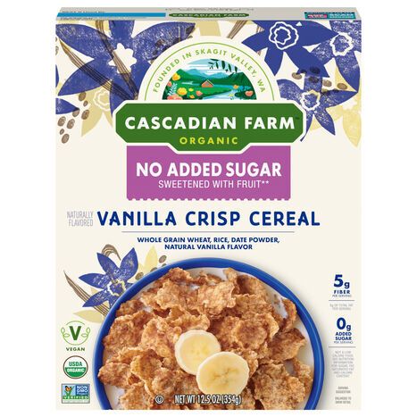 Cascadian Farm Cereal, Vanilla Crisp - 12.5 Ounces