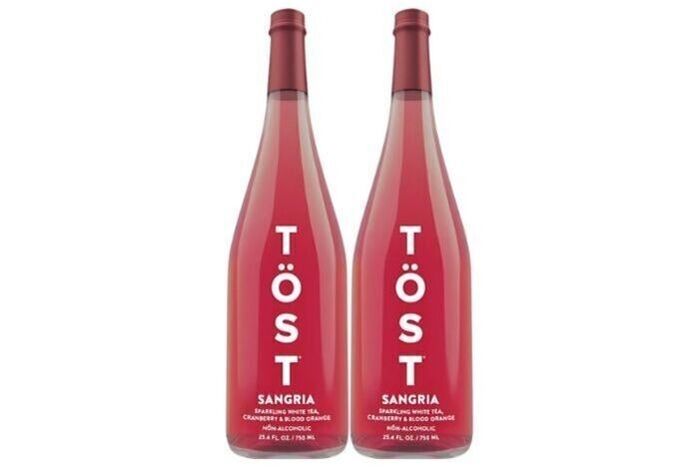 Tost Sangria - Sparkling White Tea, Cranberry & Blood Orange Non Alcoholic Wine - 750ml Bottle - 2pka
