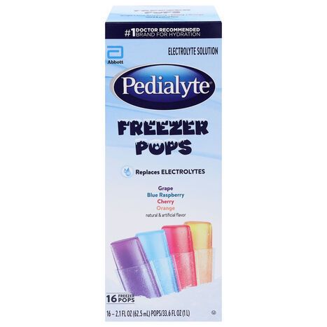 Pedialyte Freezer Pops Assorted Electrolyte Solution - 16 x 2.1 Fluid Ounces