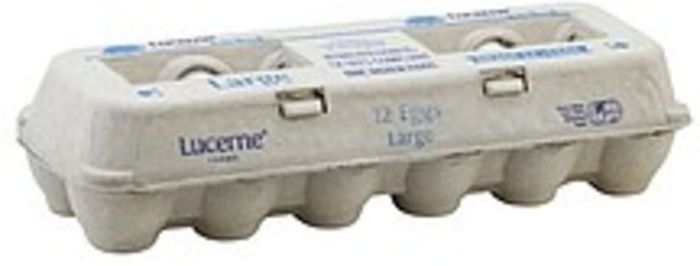 Lucerne Large White Eggs - 12 Count