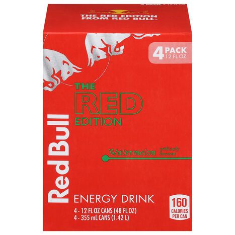 Red Bull Watermelon Energy Drink - 4 x 12 Fluid Ounces