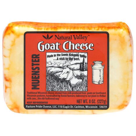 Natural Valley Muenster Goat Cheese - 8 Ounces