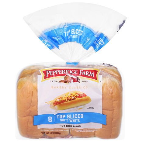 Pepperidge Farm Top Sliced Soft White Hot Dog Buns - 8 Buns