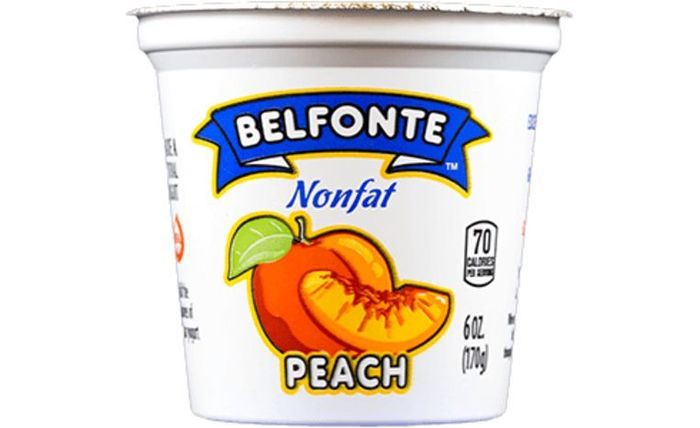 Belfonte Peach Yogurt - 6 Ounces