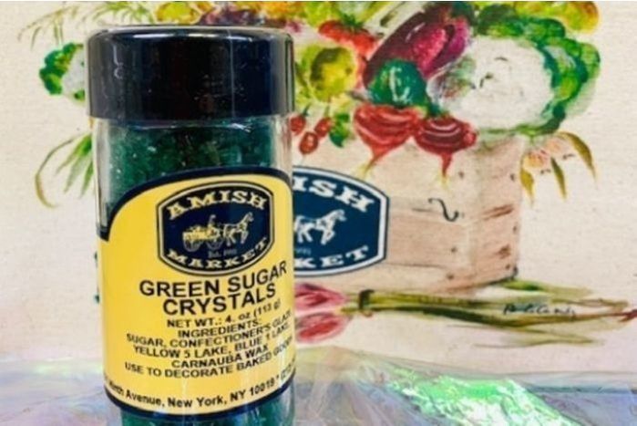AMISH GREEN SUGAR CRYSTALS ~ 4 oz