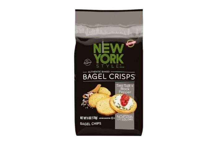 New York Style Authentic Baked Bagel Crisps - Sea Salt + Black Pepper (6oz)