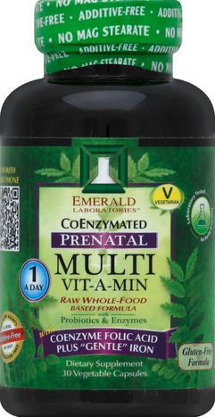 Emerald Laboratories Multi Vit-A-Min, Prenatal, Coenzymated, Vegetable Capsules - 30 Capsules