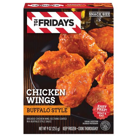 TGI Fridays Buffalo Style Snack Size Chicken Wings - 9 Ounces