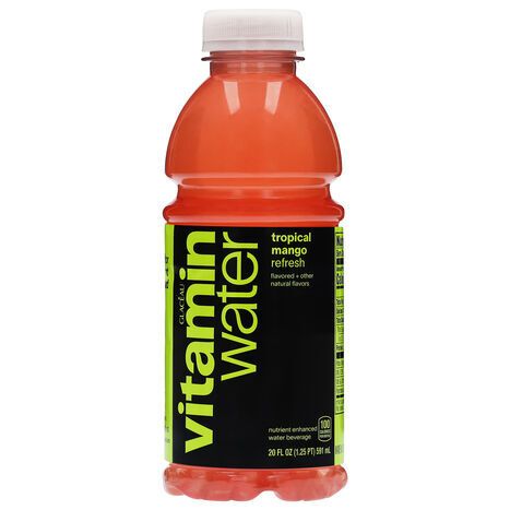 Vitaminwater Tropical Mango Refresh Water Beverage - 20 Fluid Ounces