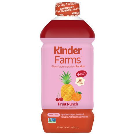 Kinder Farms Fruit Punch Electrolyte Solution for Kids - 33.8 Fluid Ounces