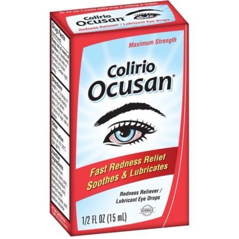 Colirio Ocusan Lubricating Redness Reliever Sterile Eye Drops - 0.5 Ounces