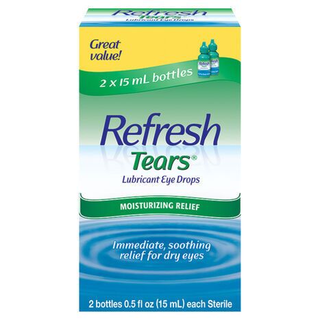 Refresh Lubricant Eye Drops, Moisturizing Relief - 2 x 0.5 Fluid Ounces